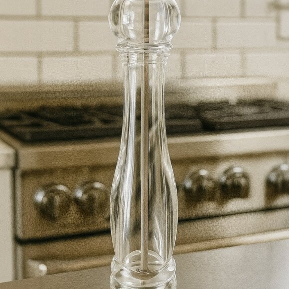 Trudeau 13 inch Clear Acrylic Pepper Mill - Picture 1 of 10